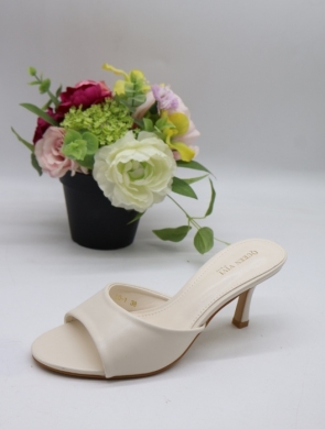 Klapki damskie na szpilce (36-41) LO-1 BEIGE