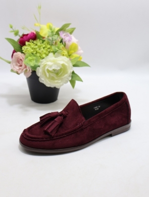 Mokasyny damskie na płaskim (36-41) G480 WINE