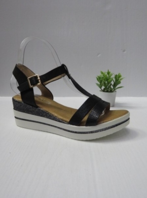 Sandały damskie na koturnie (36-41) B-9030 BLACK