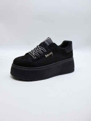 Buty sportowe damskie na płaskim (36-41) 6453 BLACK