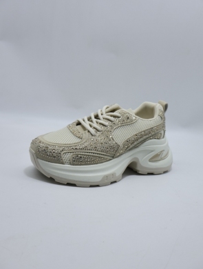 Buty sportowe damskie na płaskim (36-41) 8973 BEIGE