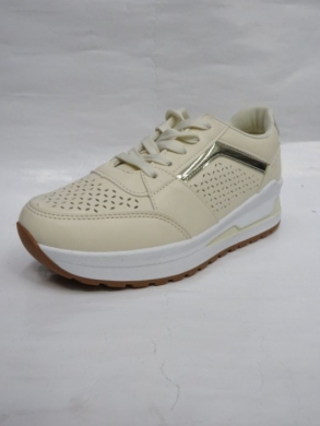 Buty sportowe damskie na koturnie (36-41) XHBD2212 BEIGE