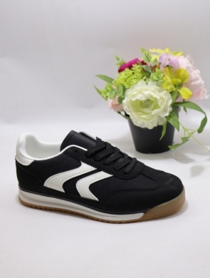 Buty sportowe damskie na płaskim (36-41) C3943 BLACK
