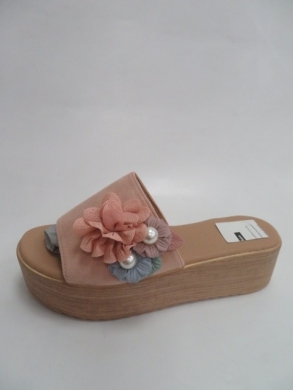Klapki damskie na koturnie (36-41) 8037-5 PINK