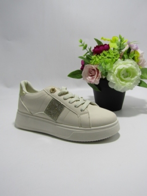 Buty sportowe damskie na płaskim (36-41) WW171 BE/GOLD