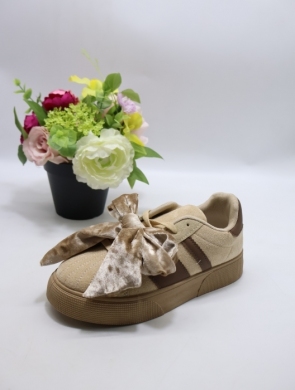 Buty sportowe damskie na płaskim (36-41) WX-182 KHAKI