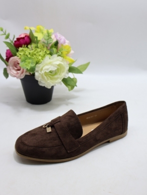 Mokasyny damskie na płaskim (36-41) MBA187 BROWN