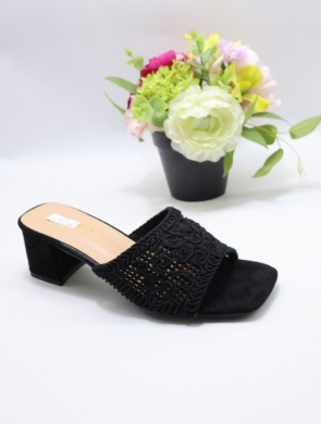 Klapki damskie na obcasie (36-41) HD-41 BLACK