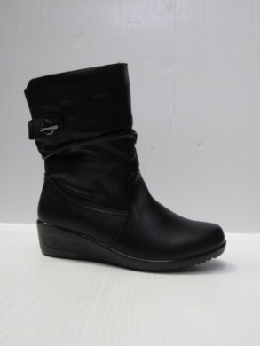 Botki damskie ocieplane na koturnie (37-42) 7172 BLACK