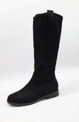 Kozaki damskie na płaskim (36-41) H259 BLACK