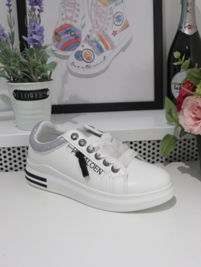 Buty sportowe damskie na płaskim (36-41) EV60 WHITE