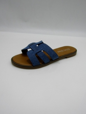 Klapki damskie na płaskim (36-41) N24-011 BLUE