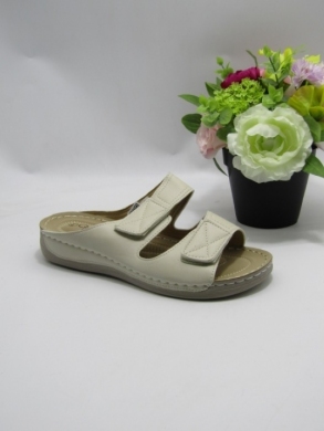 Klapki damskie na koturnie (36-41) CC2222 BEIGE