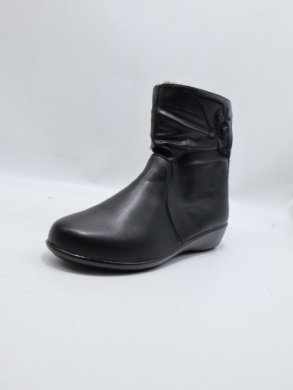 Botki damskie ocieplane na płaskim (37-42) 5156 BLACK