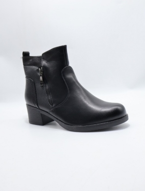Botki damskie ocieplane na obcasie (36-41) 2871-1 BLACK