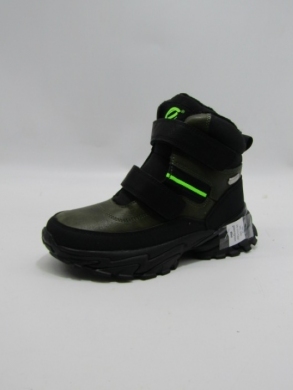 Botki chłopięce ocieplane (26-31) HC385 GREEN/GREEN