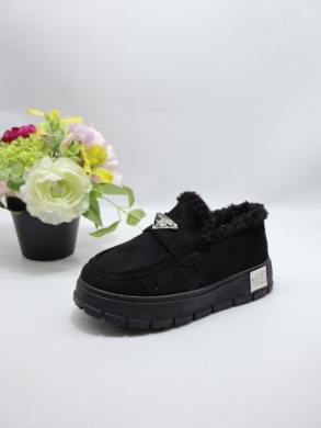 Botki damskie ocieplane na płaskim (36-41) SJ2569-1 ALLBLACK