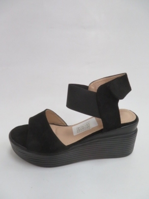 Sandały damskie na koturnie (36-41) 0-73 BLACK