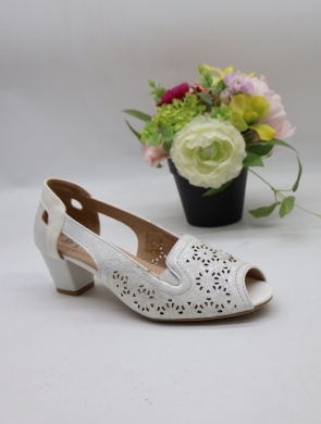 Sandały damskie na obcasie (36-41) 1607-2 WHITE