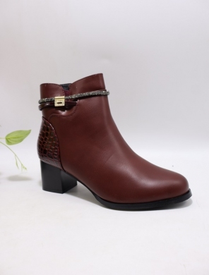 Botki damskie ocieplane na obcasie (36-41) LT681-2 WINE