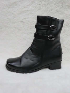 Kozaki damskie ocieplane na płaskim (37-42) 3002 BLACK