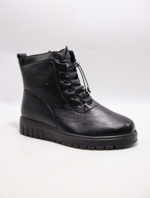Botki damskie ocieplane na płaskim (36-41) 5905 BLACK