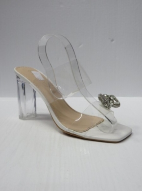 Klapki damskie na obcasie (36-41) 1-195 WHITE