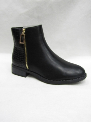 Botki damskie ocieplane na płaskim (36-41) 7335-1 BLACK