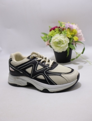 Buty sportowe damskie na płaskim (36-41) 5070 BL/BEIGE