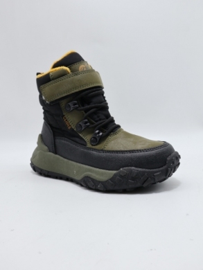 Botki chłopięce ocieplane (26-31) HB543 AGREEN/YELLOW