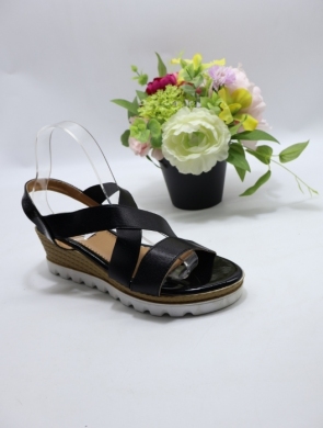 Sandały damskie na koturnie (36-41) 88-17 BLACK