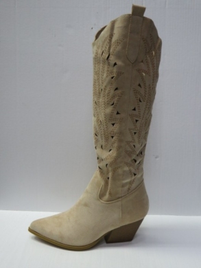 Kozaki damskie na obcasie (36-41) 8576A BEIGE