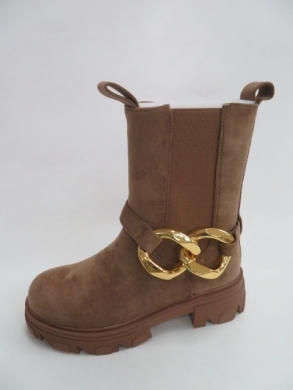 Botki damskie jesienne na płaskim (36-41) RQ393 KHAKI