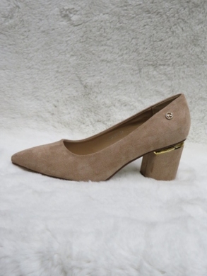 Czółenki damskie na obcasie (36-41) NS316 KHAKI