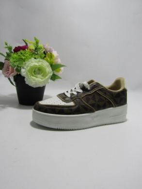 Buty sportowe damskie na płaskim (36-41) 8-23 BROWN