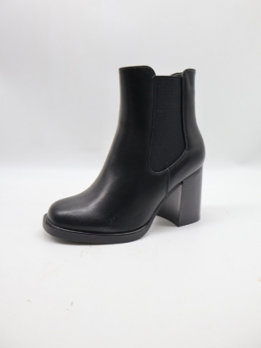 Botki damskie ocieplane na obcasie (36-41) 9139 BLACK