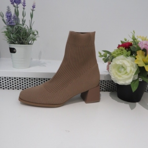 Botki damskie na obcasie (36-41) 9503 KHAKI
