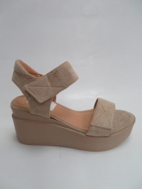 Sandały damskie na koturnie (36-41) 8042 BLACK