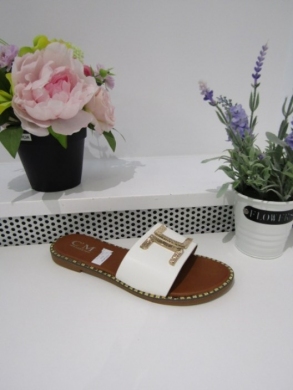 Klapki damskie na płaskim (36-41) 5125 WHITE