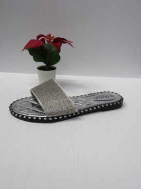 Klapki damskie na płaskim (36-41) 0612 SILVER