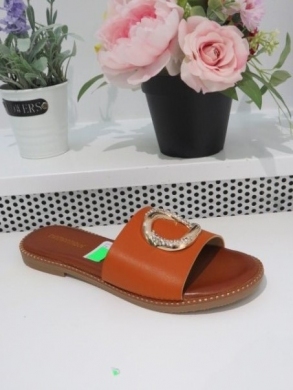 Klapki damskie na płaskim (36-41) ML241 CAMEL