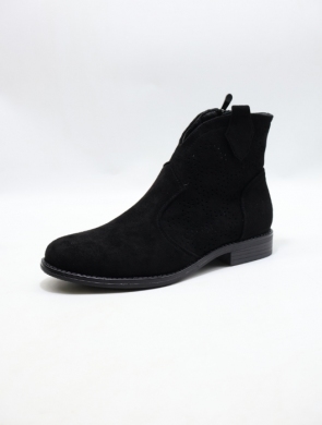 Botki damskie na płaskim (36-41) H167-1 BLACK