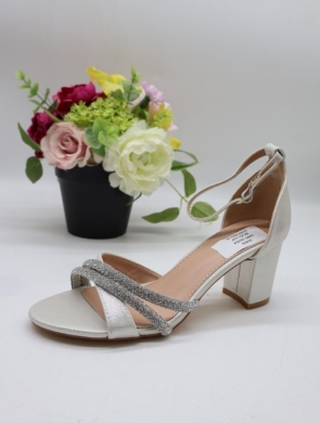 Sandały damskie na obcasie (36-41) 6285 SILVER