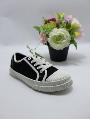 Trampki damskie na płaskim (36-41) PC19 BLACK