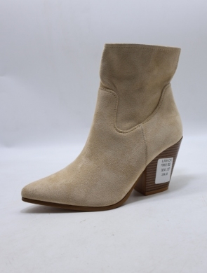 Botki damskie na obcasie (36-41) FR693 BEIGE
