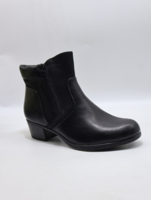 Botki damskie ocieplane na obcasie (36-41) 8688-1 BLACK