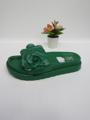 Klapki damskie na płaskim (36-41) 98-57 GREEN