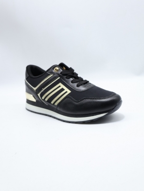 Buty sportowe damskie na płaskim (36-41) 0-112 BLACK