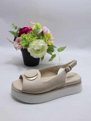 Sandały damskie na płaskim (36-41) YCC-173 BEIGE