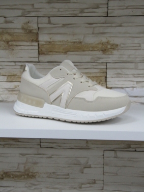 Buty sportowe damskie na płaskim (36-41) 88-179 BEIGE